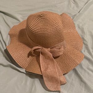 Elegant Tan Sun Hat with Bow